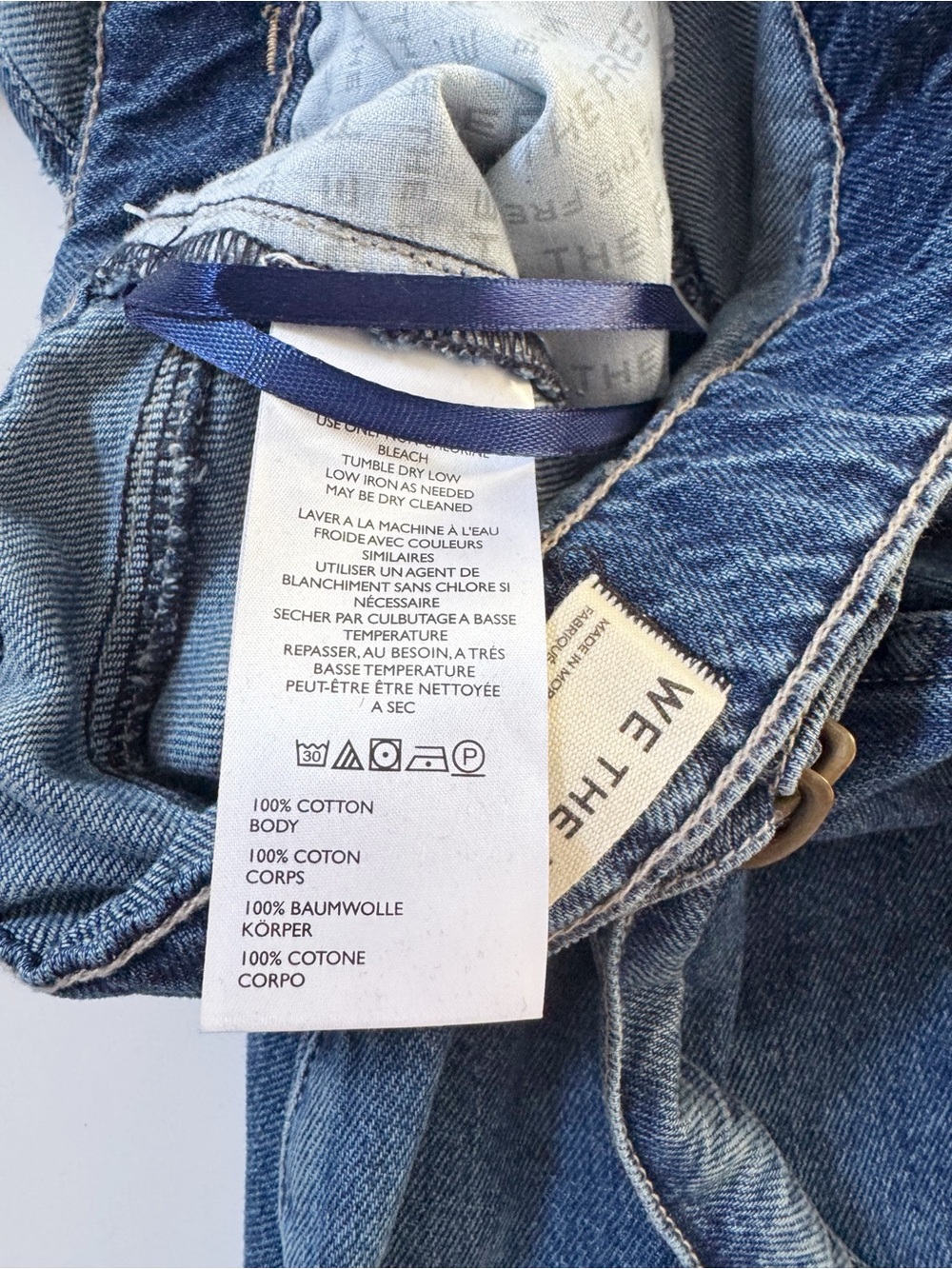 Free People We The Free Vista Apron Denim Jumpsuit Wide Leg Halter Boho | 27 - Picture 9 of 13